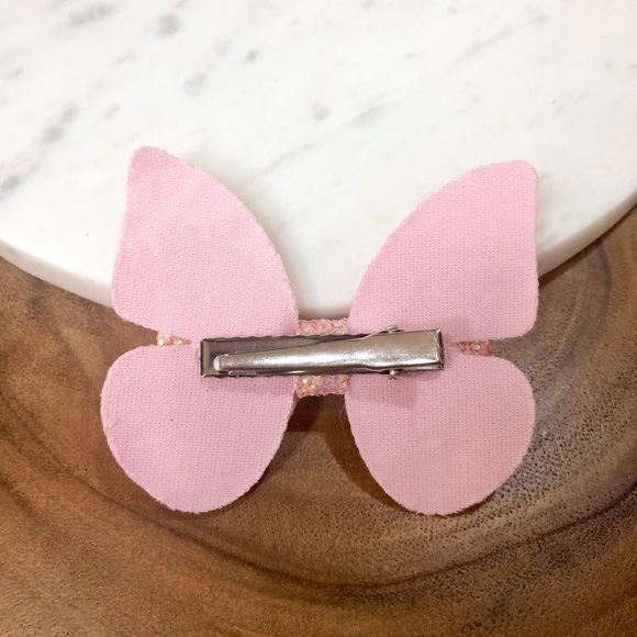 Baby Girl Peach Bow Hair Clip - Picture 2 of 3